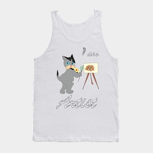 Cat artist Tank Top